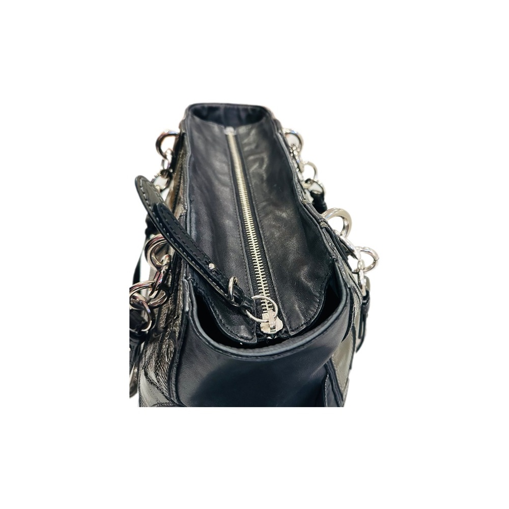 Coach Colette Leather Signature Tote - Black and Grey - Picture 4 of 11